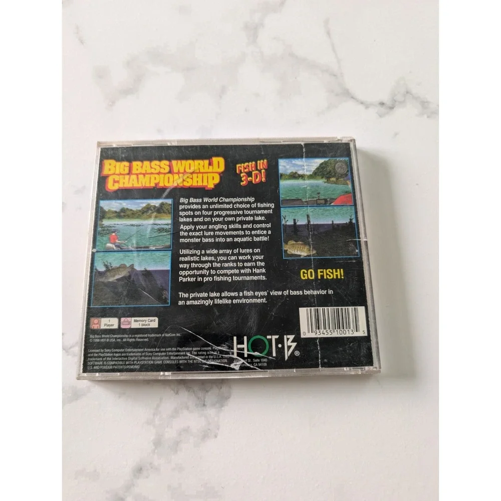 Big Bass World Championship With Hank Parker PS1 Sony PlayStation 1 1997